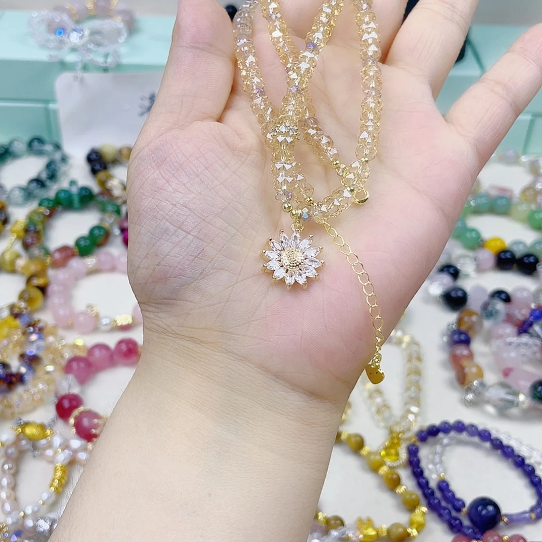 手饰针钠钙石银S925镀金镶嵌