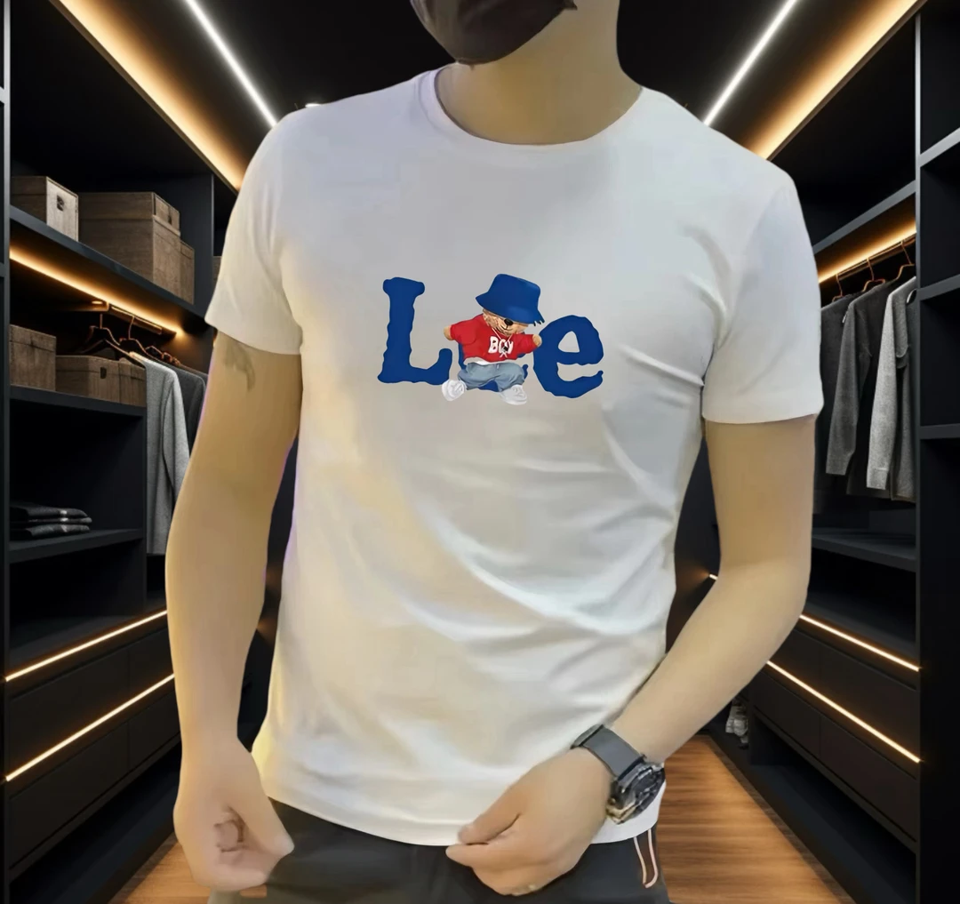 新款百搭潮牌T恤男重磅弹力短袖高街设计感修身痞帅半袖上衣体恤