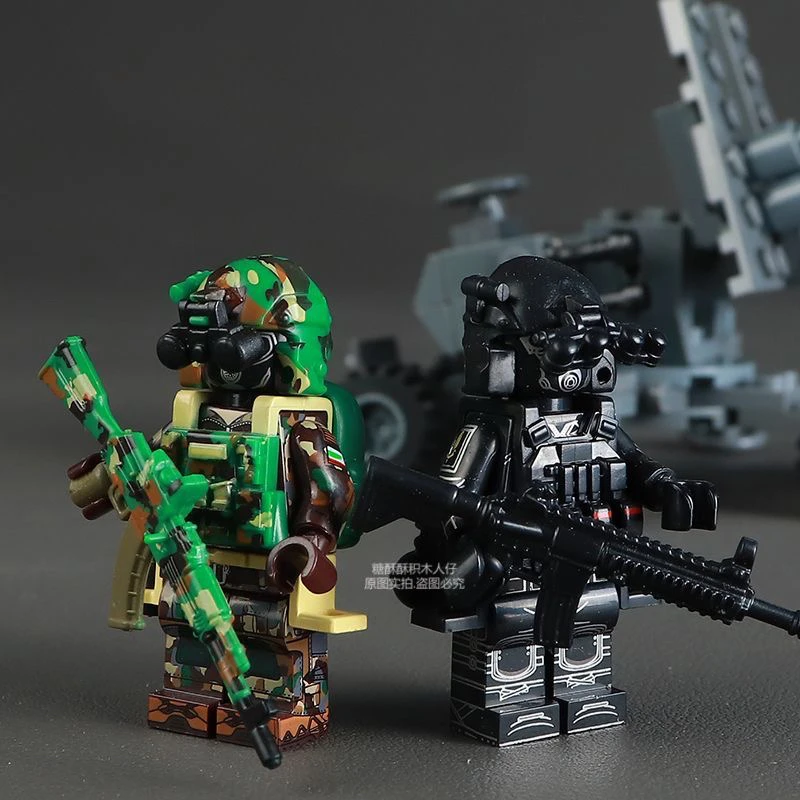 特种兵人仔积木第三方人偶军事幽灵阿尔法兵人反恐突击队小人模型