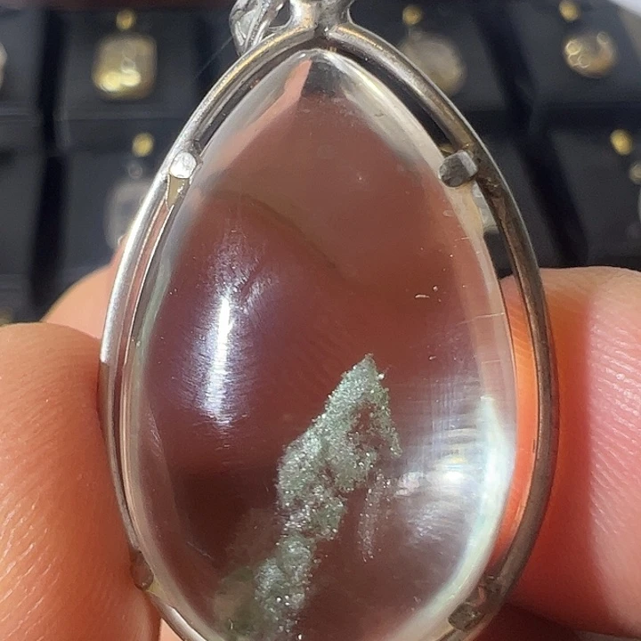 水晶颈饰银S925镶嵌