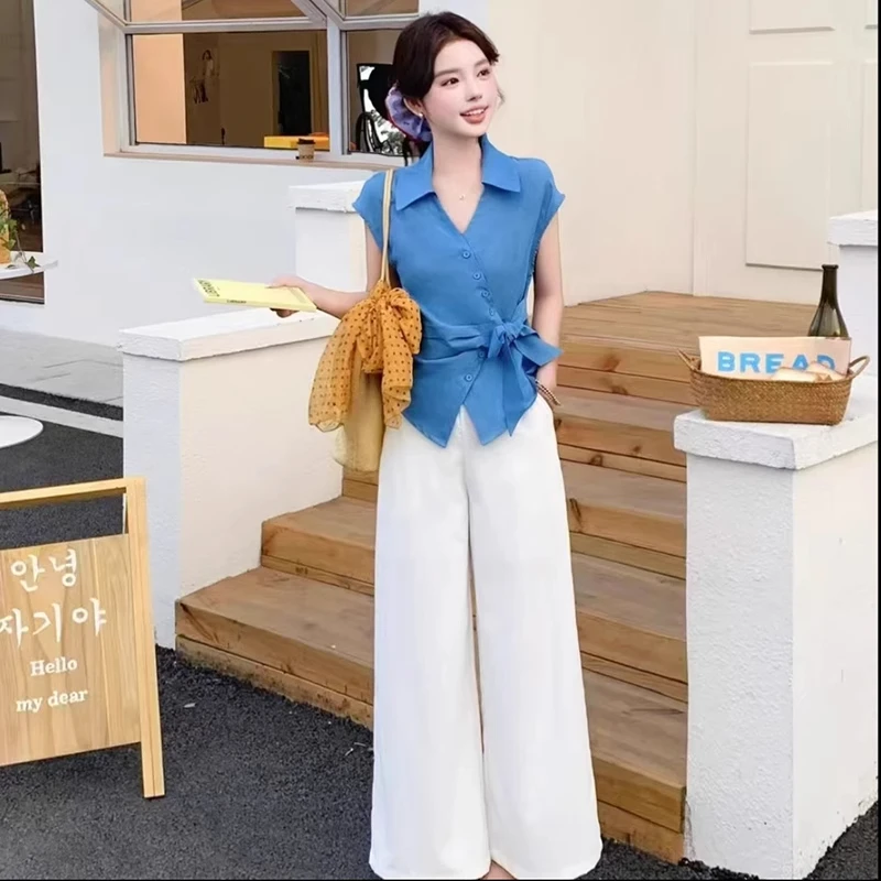 时尚衬衫女2025夏季新款洋气质减龄显瘦设计感百搭休闲短袖上衣潮