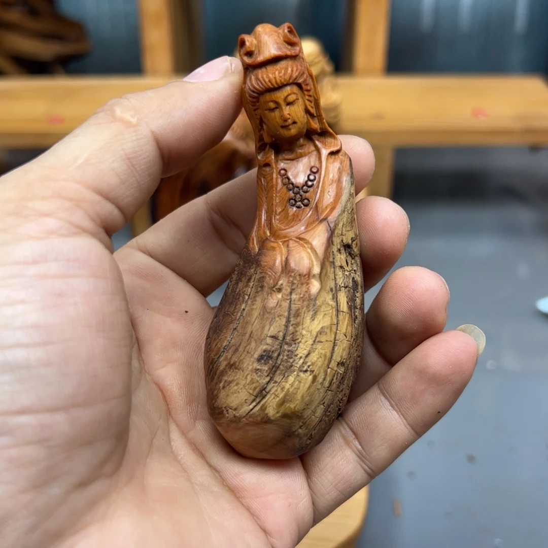 葛***柜木崖柏木摆件手把件