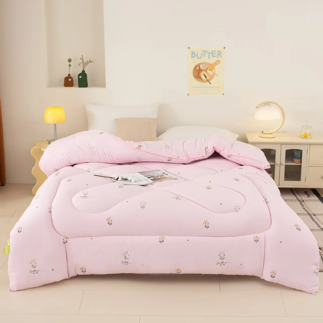 水洗春秋被双人被冬被空调被加厚2025新款纯色单人针织学生宿舍