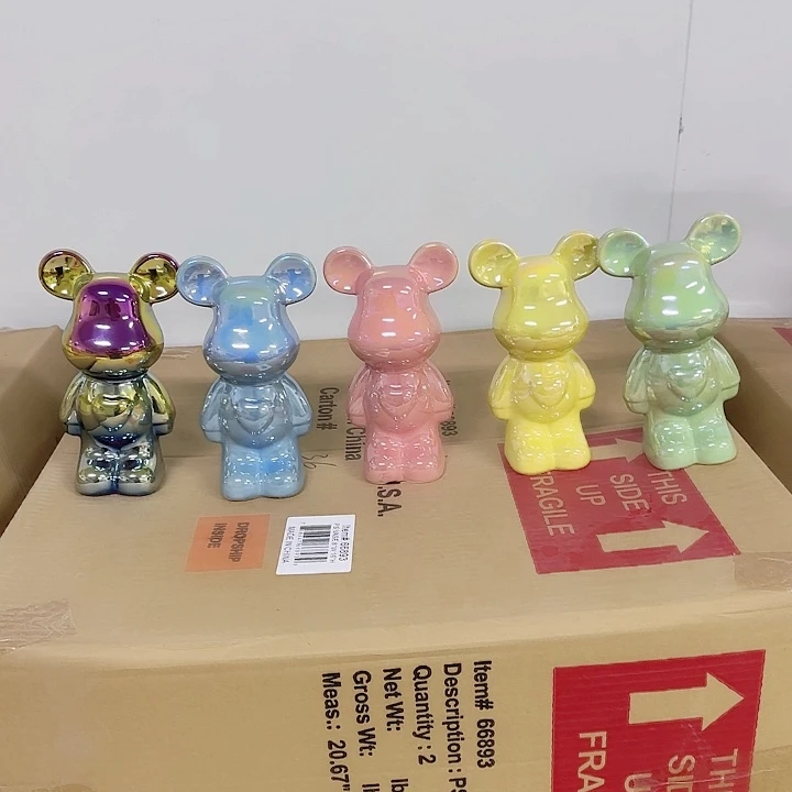 陶瓷陶瓷暴力熊18公分3套
