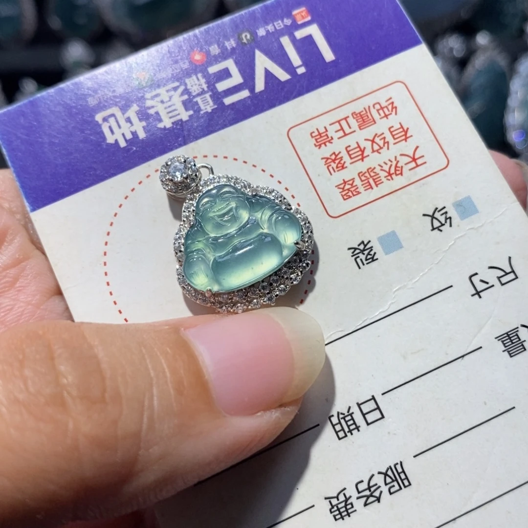 颈饰银S925镶嵌翡翠翡翠