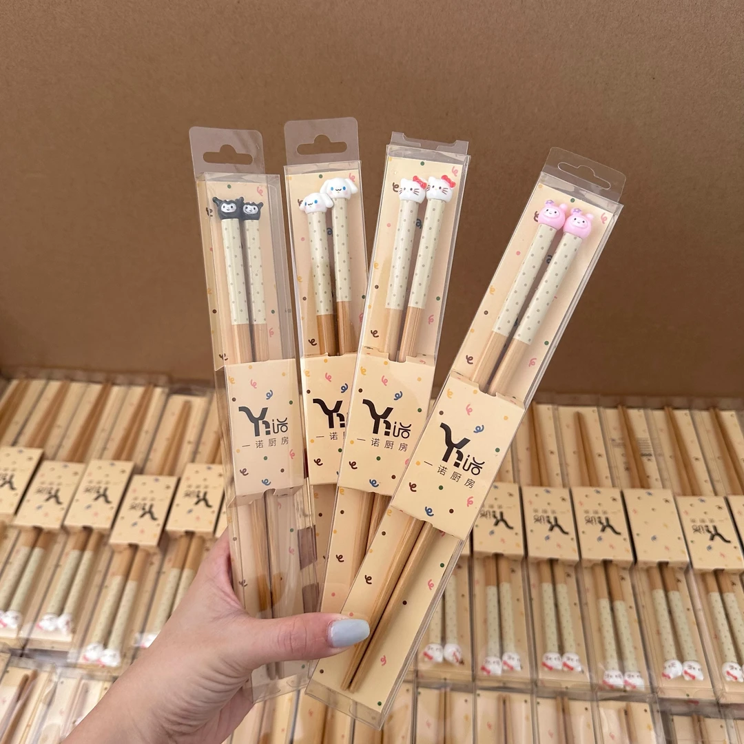 一诺厨房定制卡通可爱木筷子家用好看的成人筷子一人一筷专用分餐