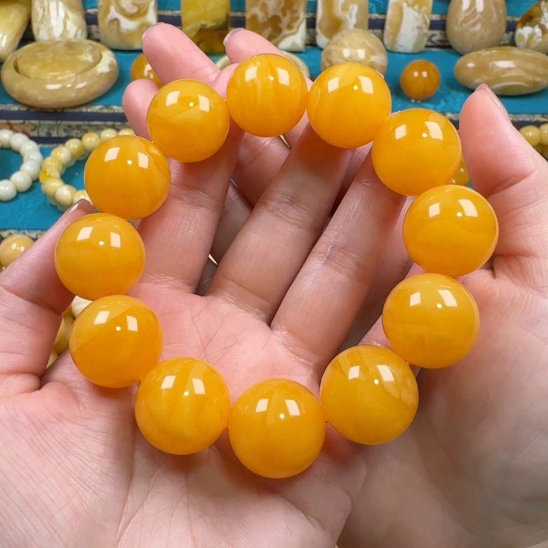 琥珀未镶嵌手链同料