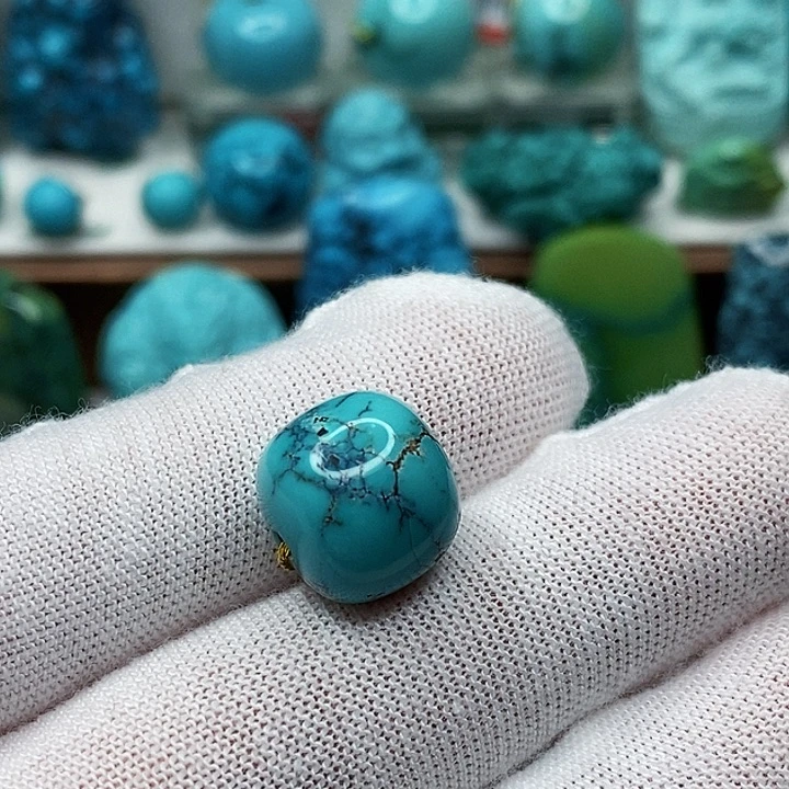 绿松石未镶嵌天然原矿 地大质检