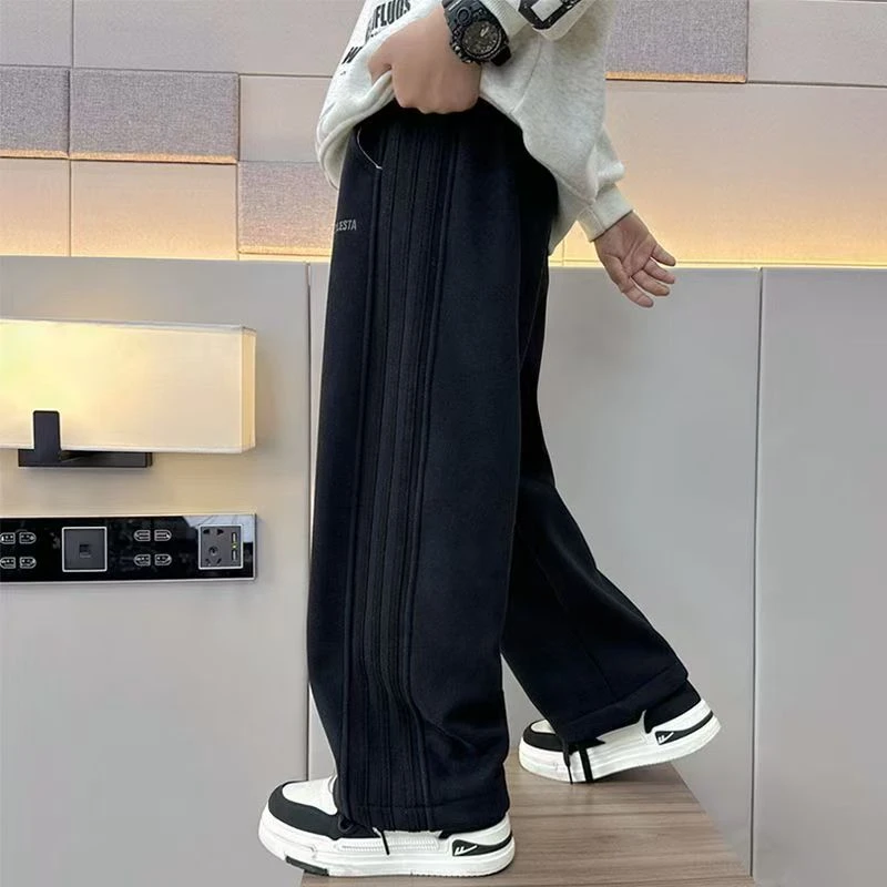 现货清仓男童直筒裤子新款2025儿童运动长裤中大童休闲男孩卫裤潮