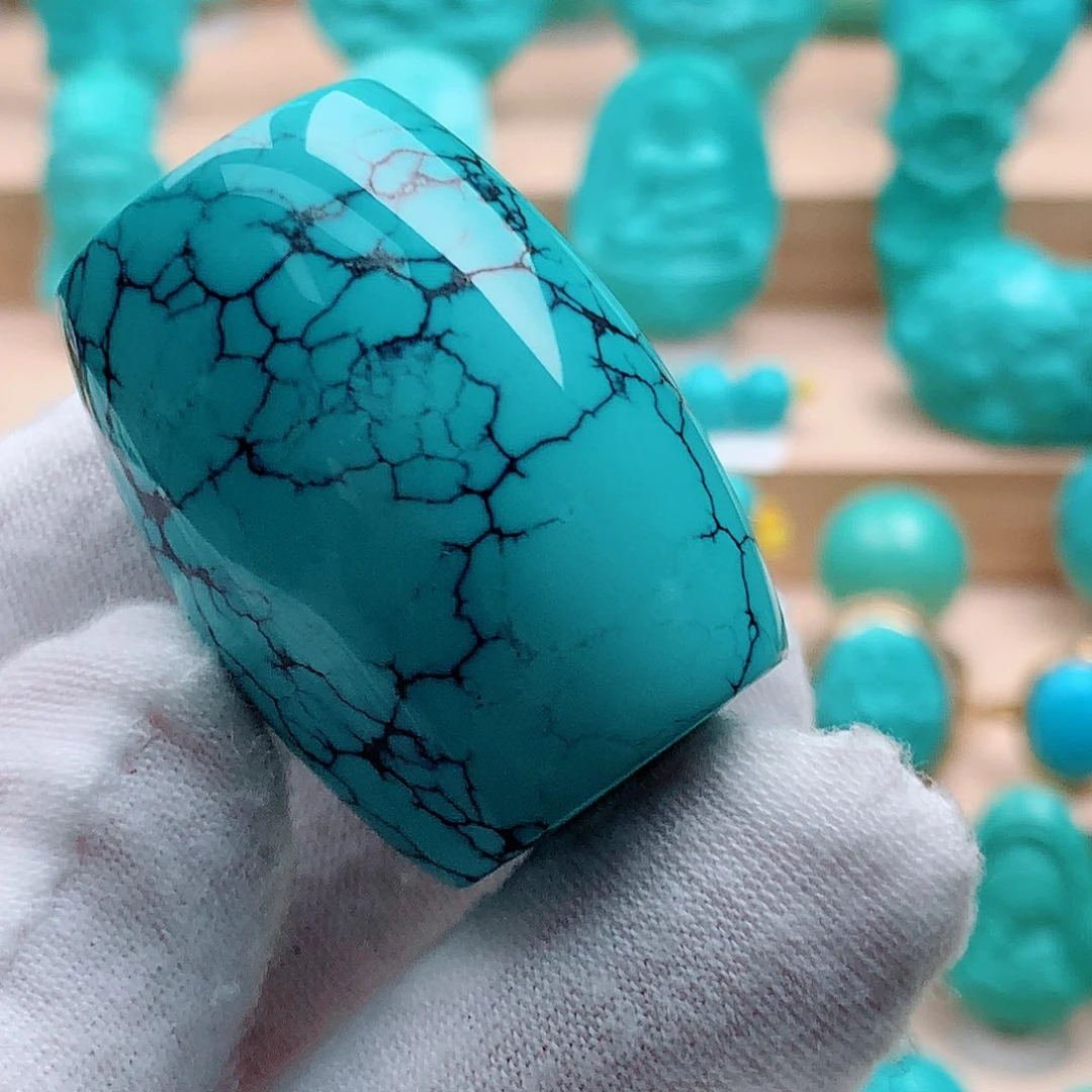 绿松石未镶嵌大桶珠