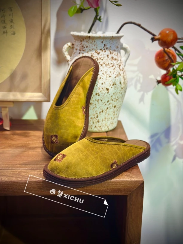 2025春上新香云刺绣系列【半夏】国风提花肌理新中式布鞋