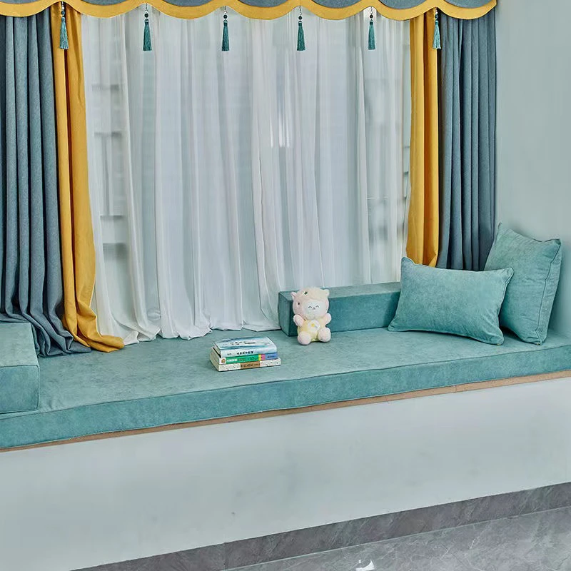 可拆洗卧室定制飘窗垫异形窗台海绵垫四季通用阳台棉麻坐垫窗台垫