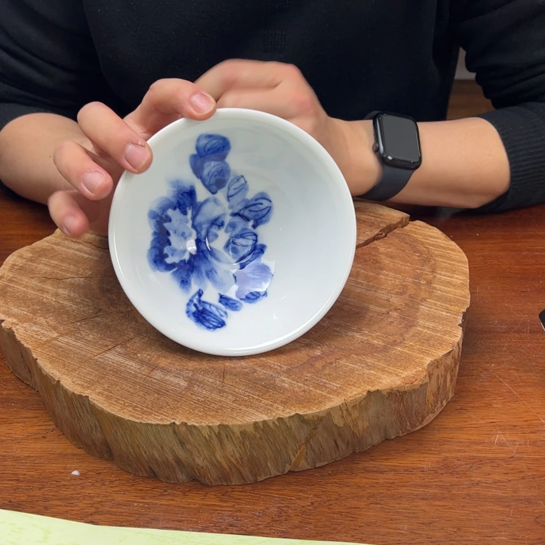 瓷片景德镇陶瓷手工手绘制作