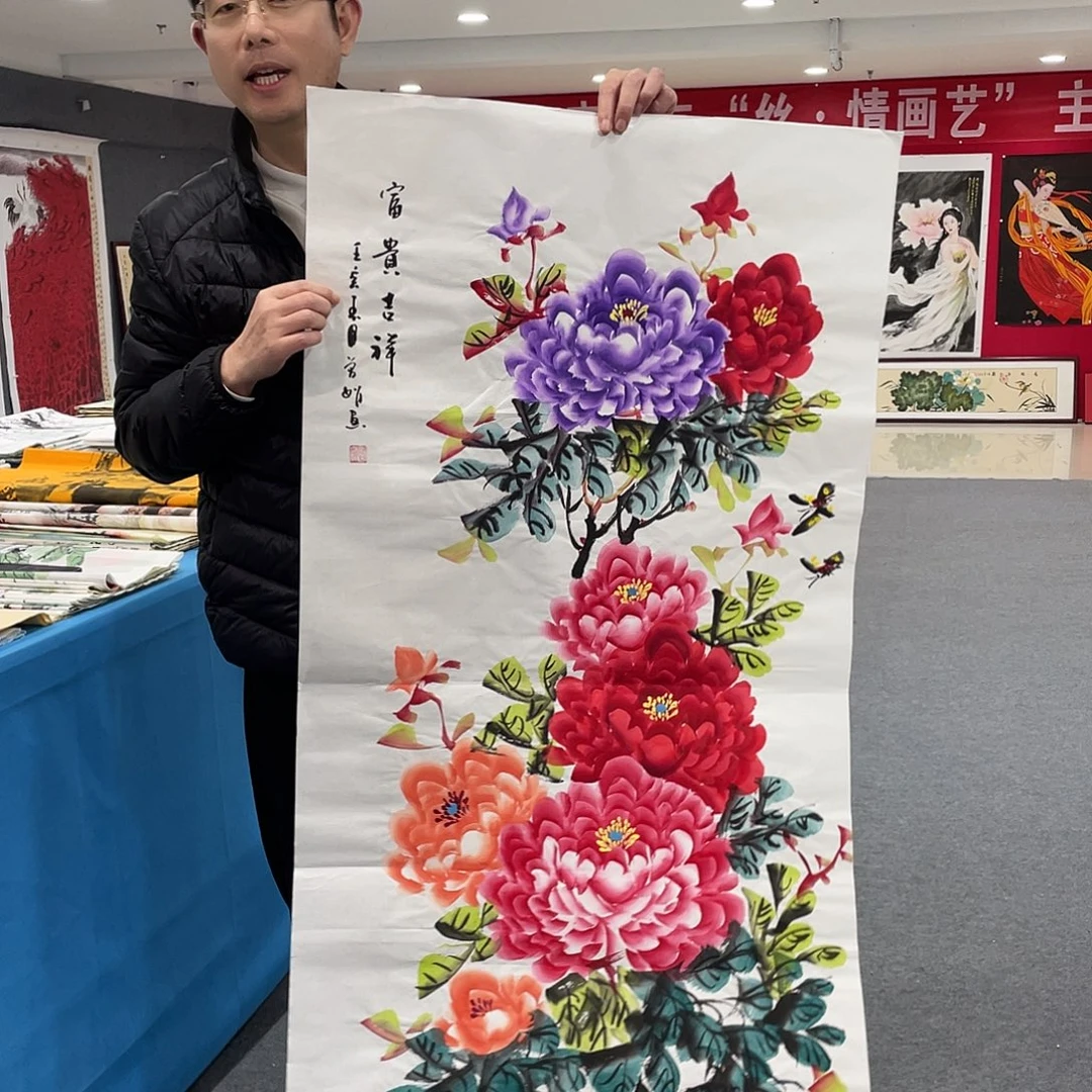 国画今天上午国画作品展示