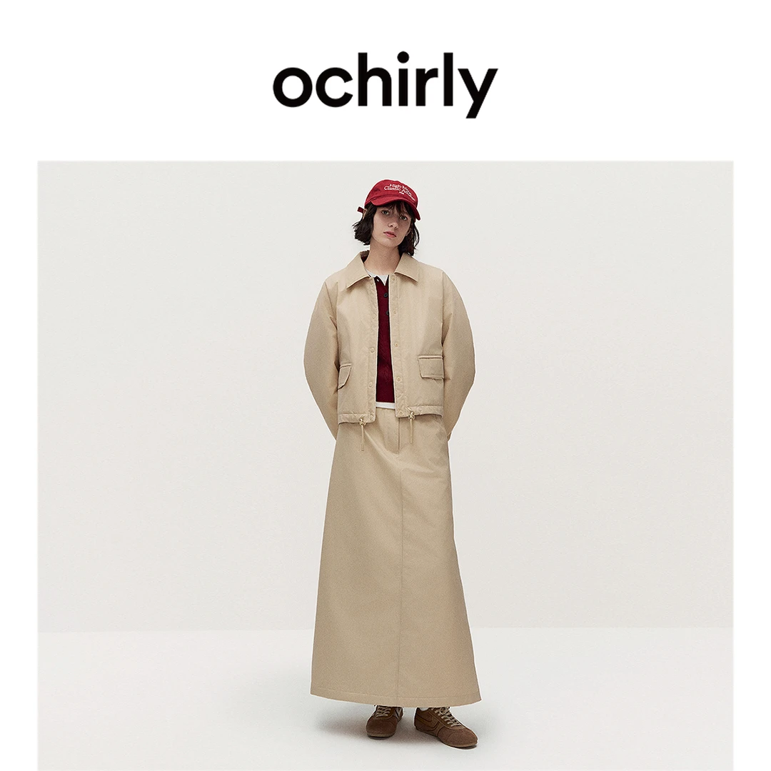 【达人】欧时力 夹克外套半身裙羽绒服套装保暖休闲秋冬新品