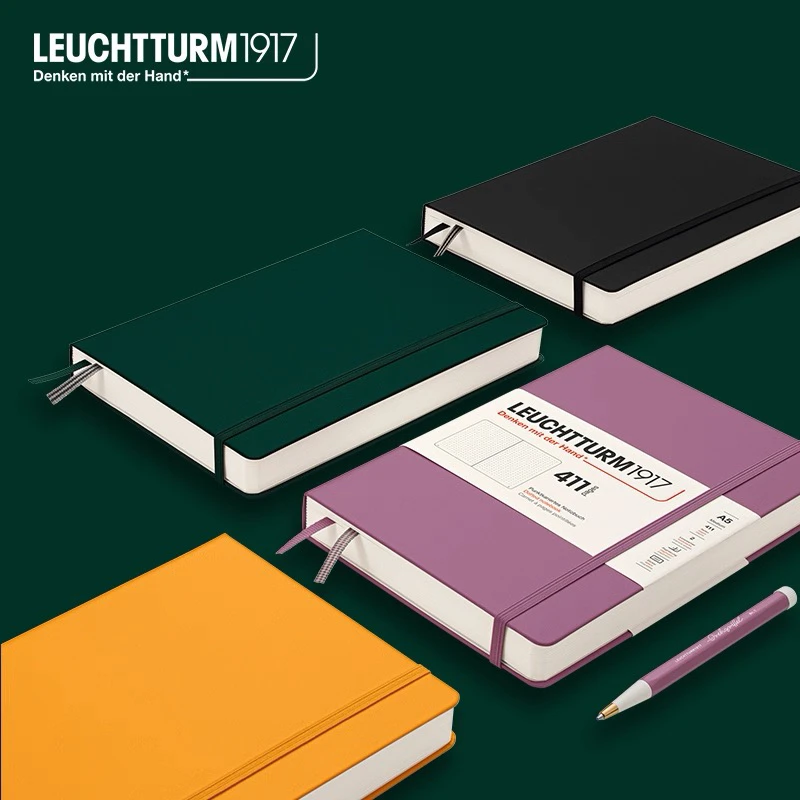 LEUCHTTURM1917德国灯塔笔记本子411超厚无酸纸a5记事本商务本