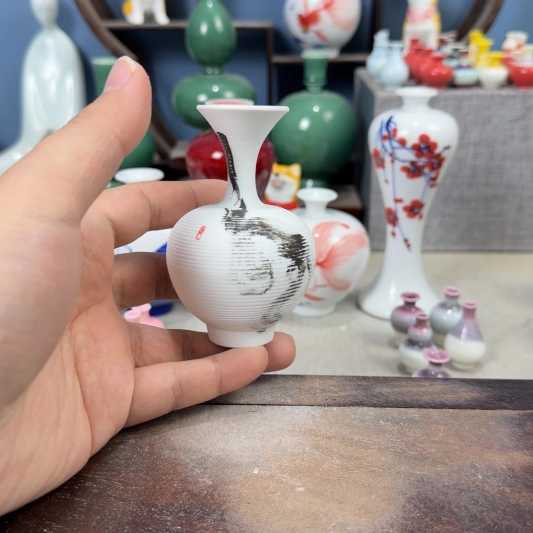 陶瓷手工小花器摆件