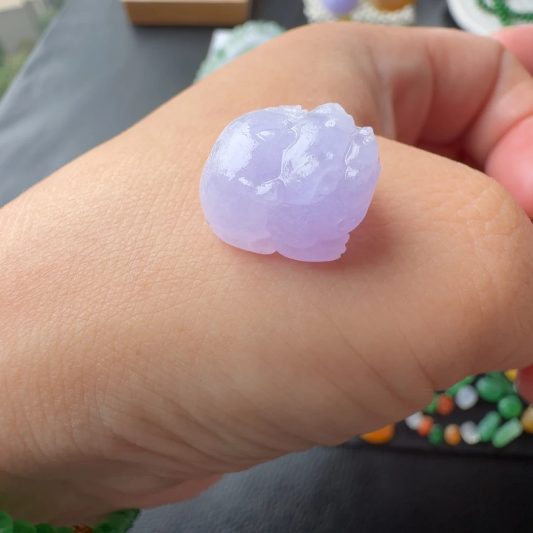 定制翡翠未镶嵌满紫貔貅