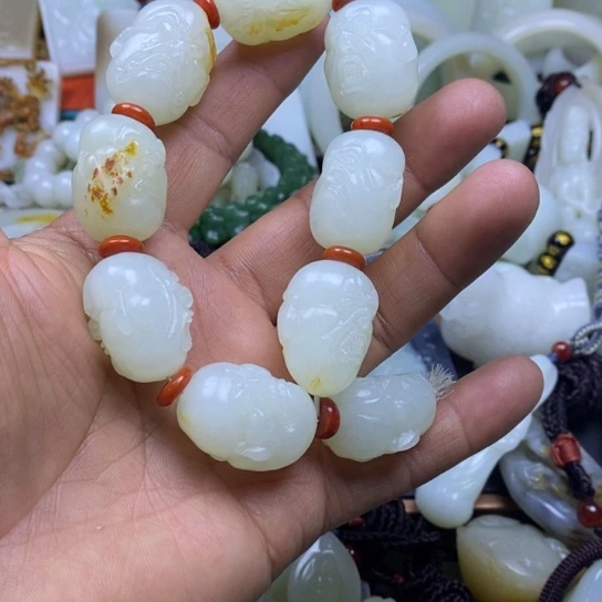 未镶嵌和田玉（糖玉）车挂懂**懂