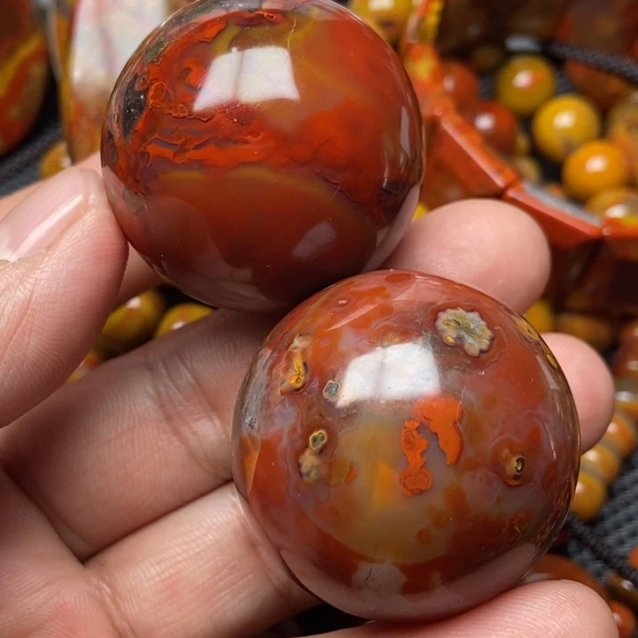 玛瑙/玉髓珠子未镶嵌飞*