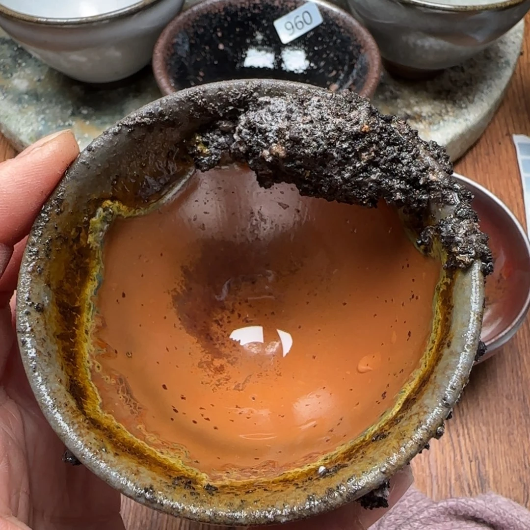 柴烧建盏茶盏茶杯982