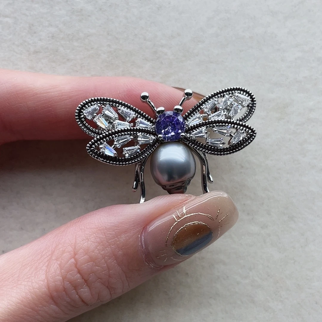 海水珍珠胸针43未镶嵌