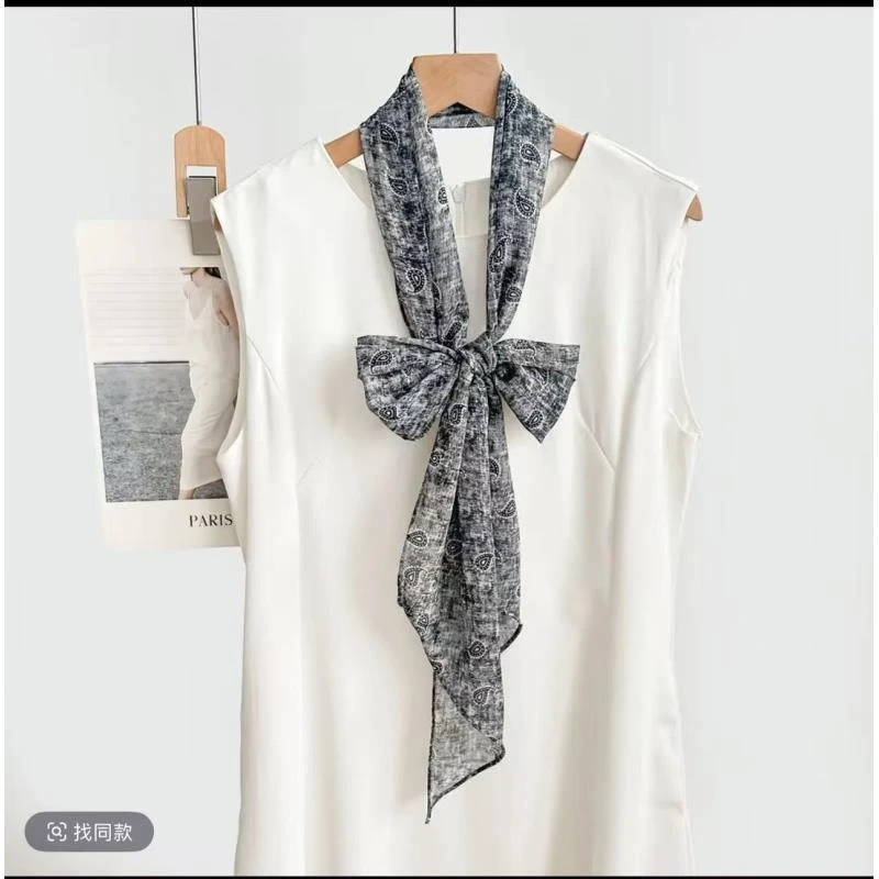 1178 不起球薄款成人极简风多功能丝巾网红小香风ins风