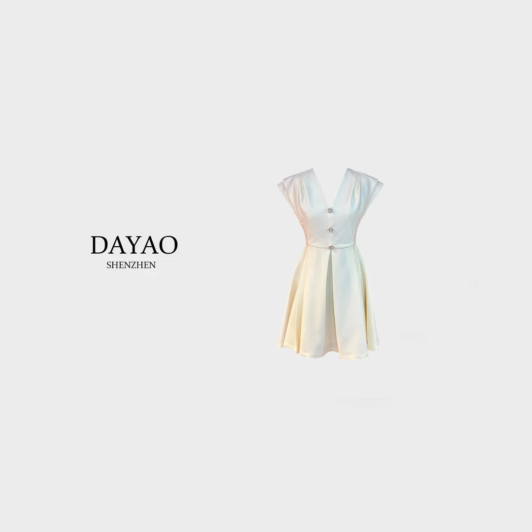 「DAYAO」24s新款时尚名媛收腰显瘦气质高档连衣裙轻奢女装WY53