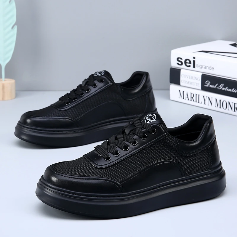 厚底休闲透气板鞋网面布鞋潮鞋软底休闲板鞋春季