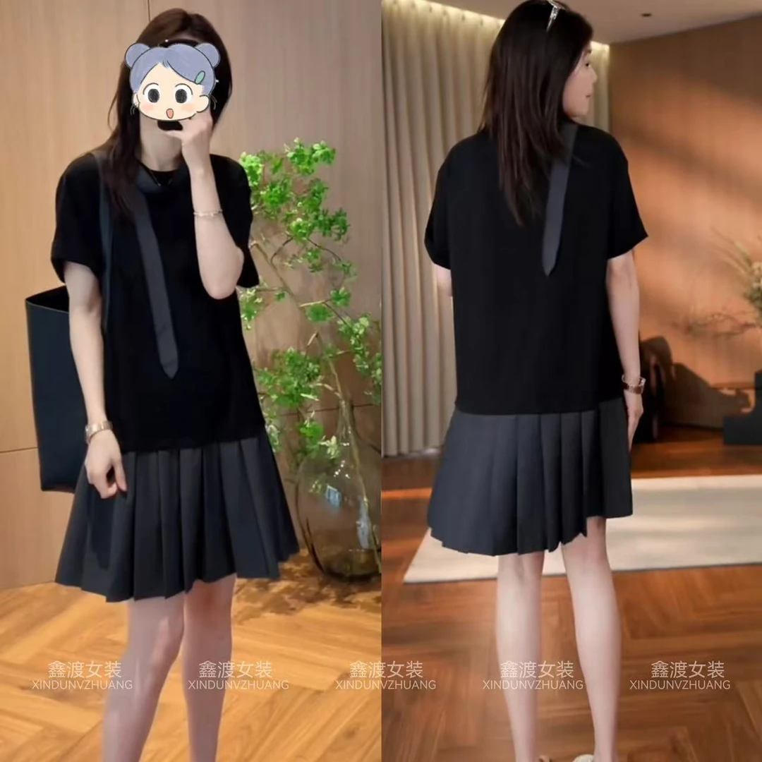 2025夏季新款时尚显瘦气质女士网红洋气连衣裙百搭款D21106