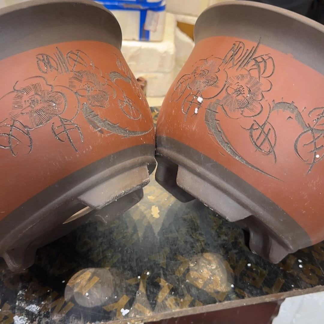 紫砂花盆口径23.14口径