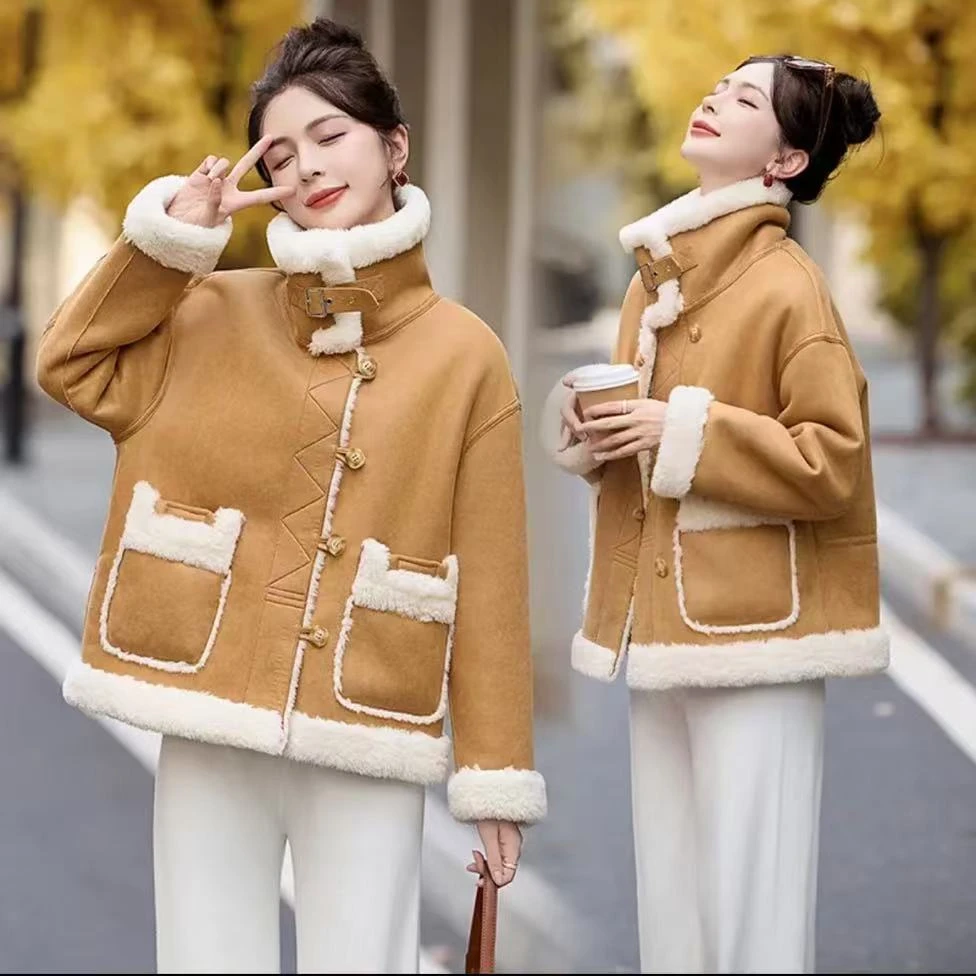 双面穿【6613】女常规款短外套上衣