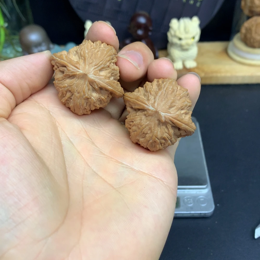 文玩核桃把件40磨盘