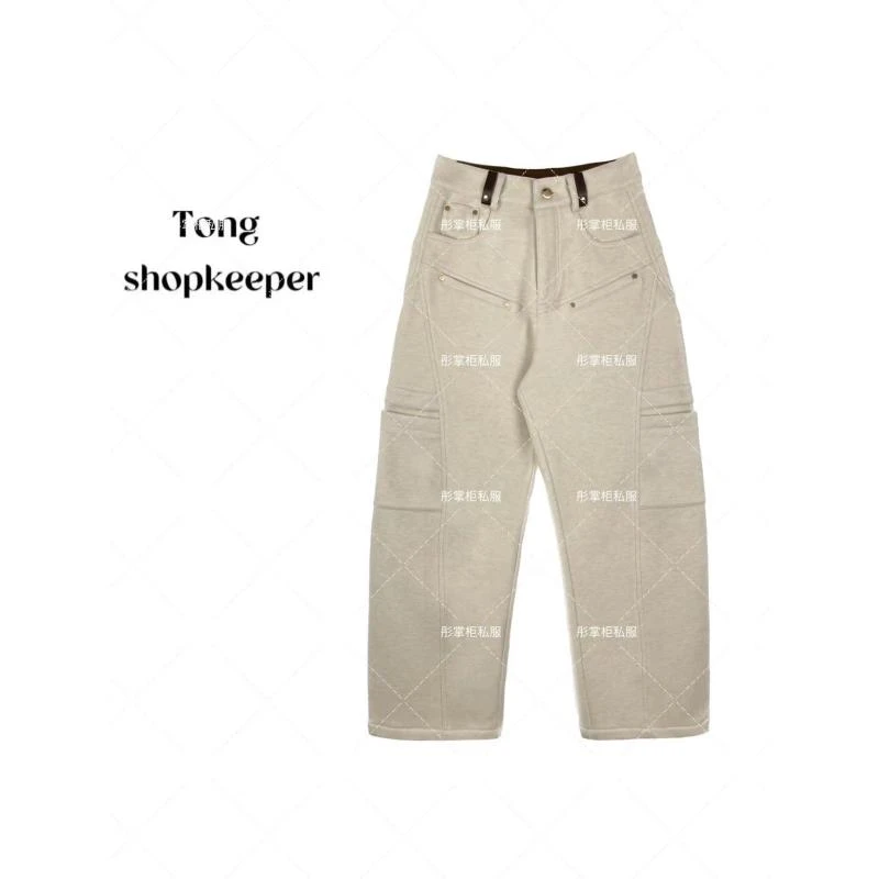 TS-QJ/彤掌柜1681196 冬季24保暖羊.毛裤多口袋裁剪设计休闲裤