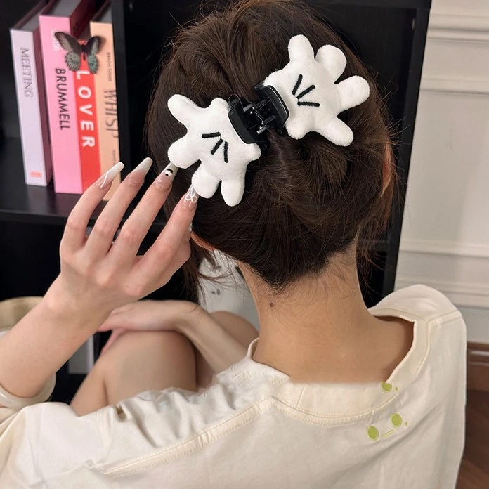 元气满满卡通米奇手掌ins风立体公仔创意发夹鲨鱼夹发坊可爱发卡