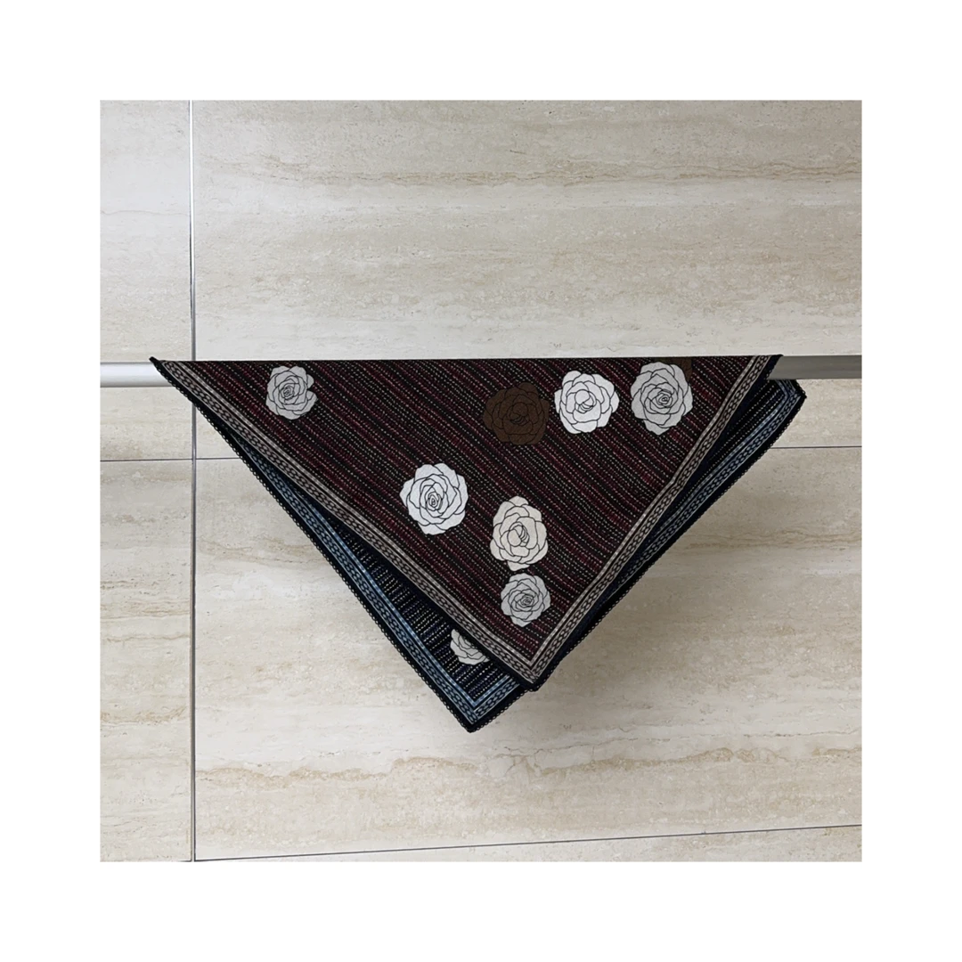 瑞瑞ANNYRUI | 品牌定制高级优雅双色双面渐变山茶花真丝羊毛丝巾