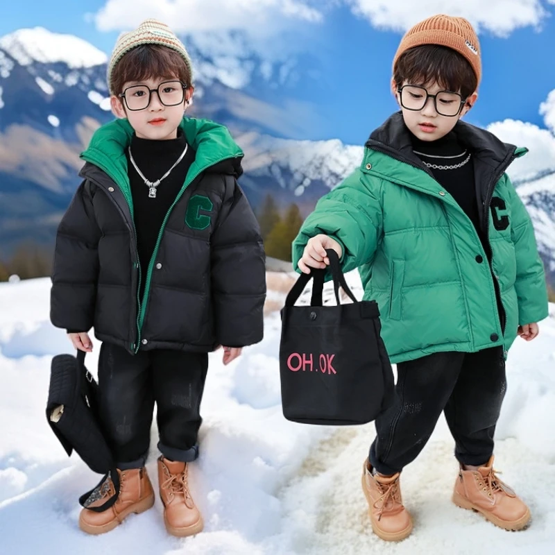 波司登官方儿童羽绒服男童外套2025年新款联名休兽保暖加厚白鸭绒