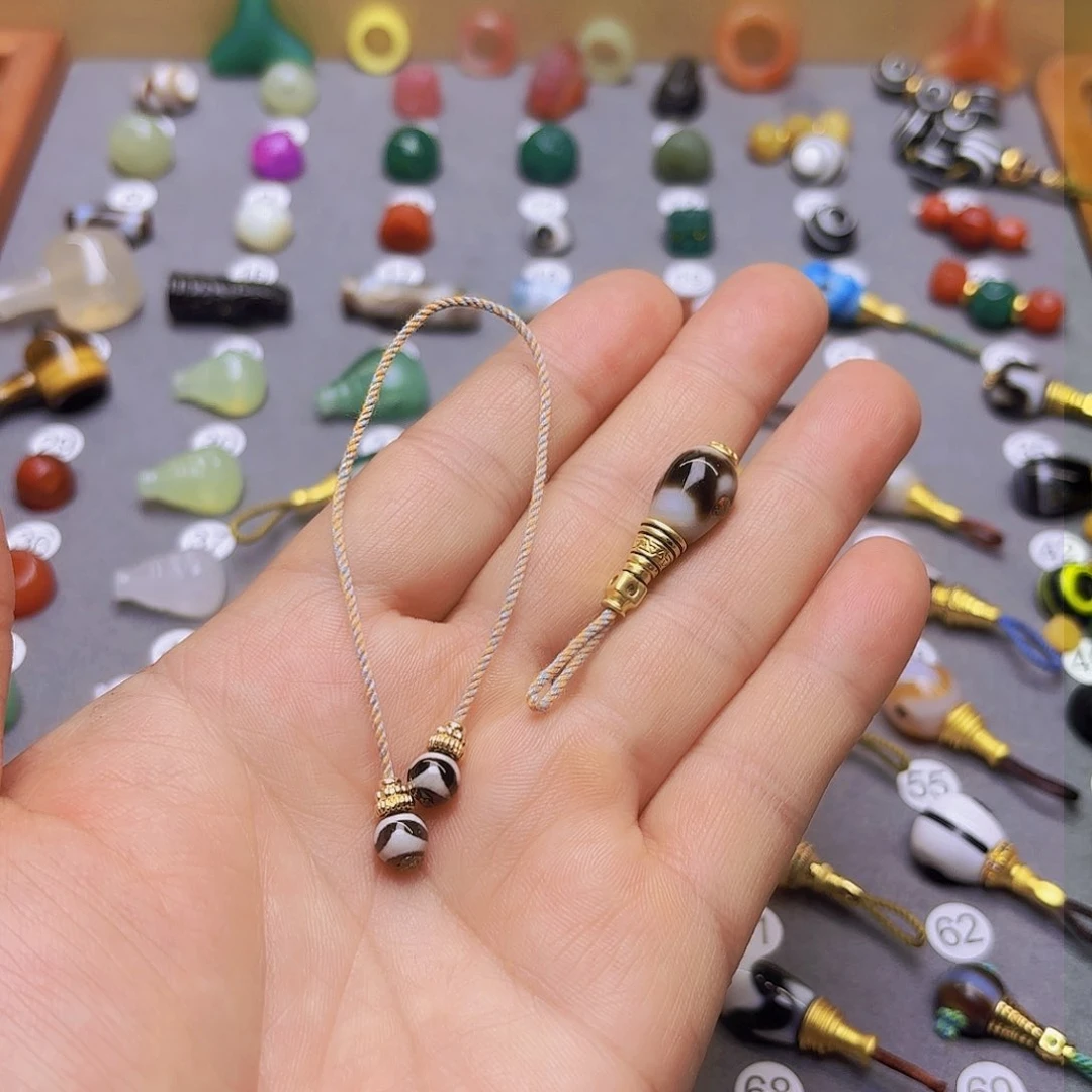 玛瑙/玉髓隔珠未镶嵌澜***猫