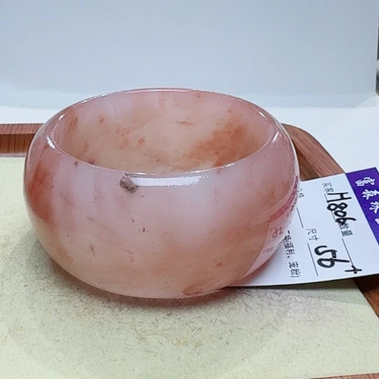 石英质玉手镯未镶嵌紫**云