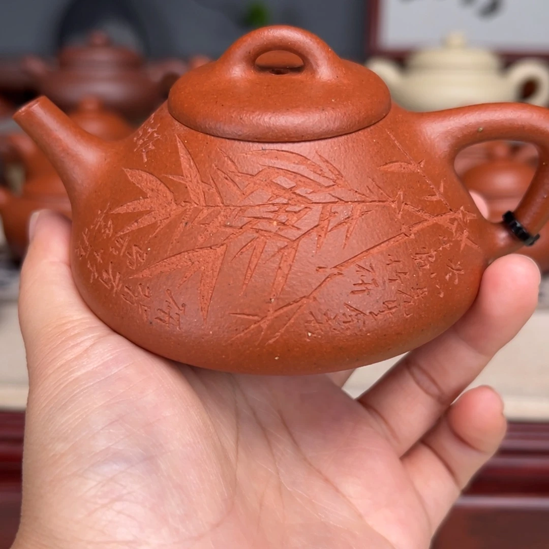 茶壶紫砂宝山红泥200