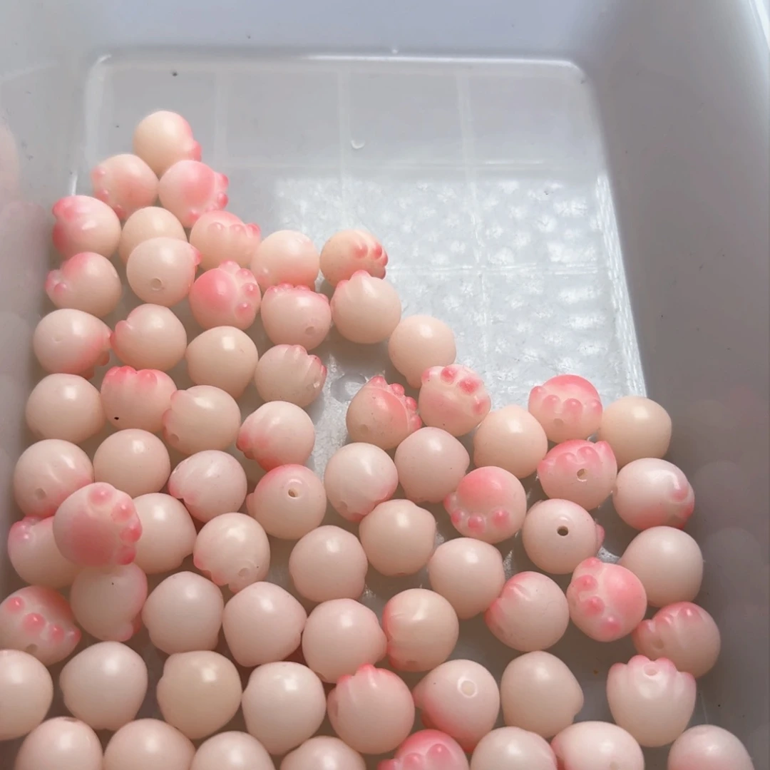 菩提根/象牙果吊坠10颗蜜桃粉12