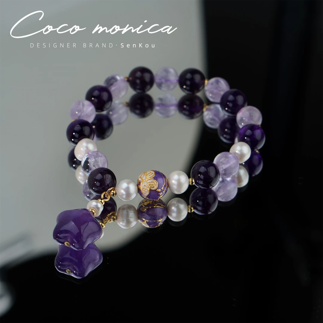 【小霞珠宝】 水晶手链 气质百搭复古法式小众轻奢AB819