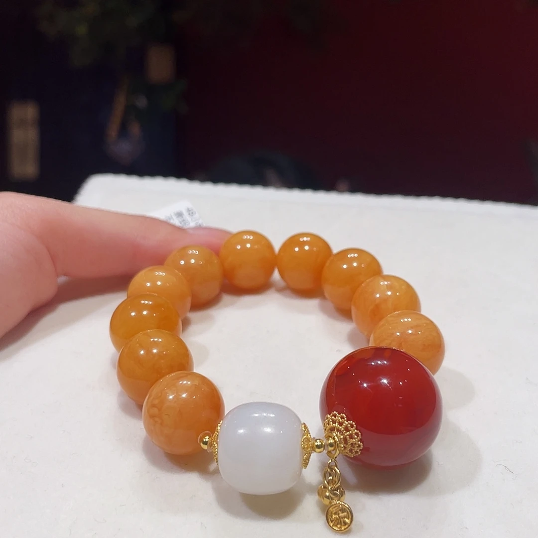 蜜蜡未镶嵌手串蜜蜡