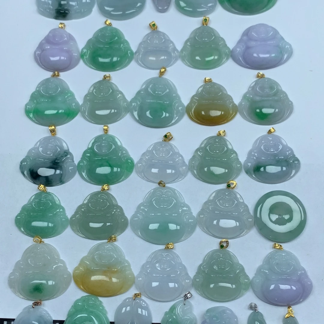 翡翠未镶嵌颈饰天然