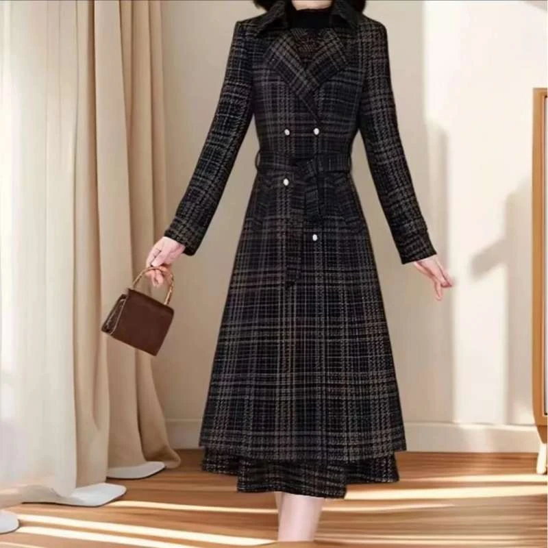 新中式国风套装连衣裙女2025春秋高端小个子妈妈打韩波西米亚套装