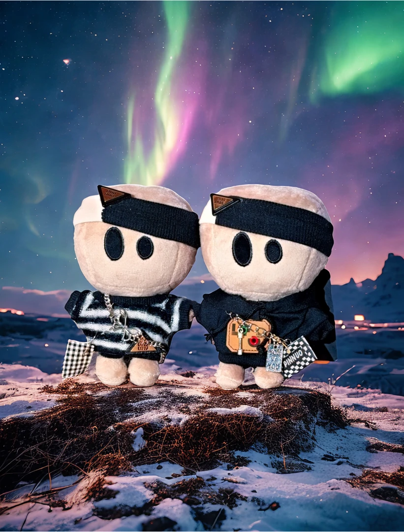 dsp玩偶卫衣项链小D娃衣衣服薛之谦纸袋人变装娃娃毛绒天外来物