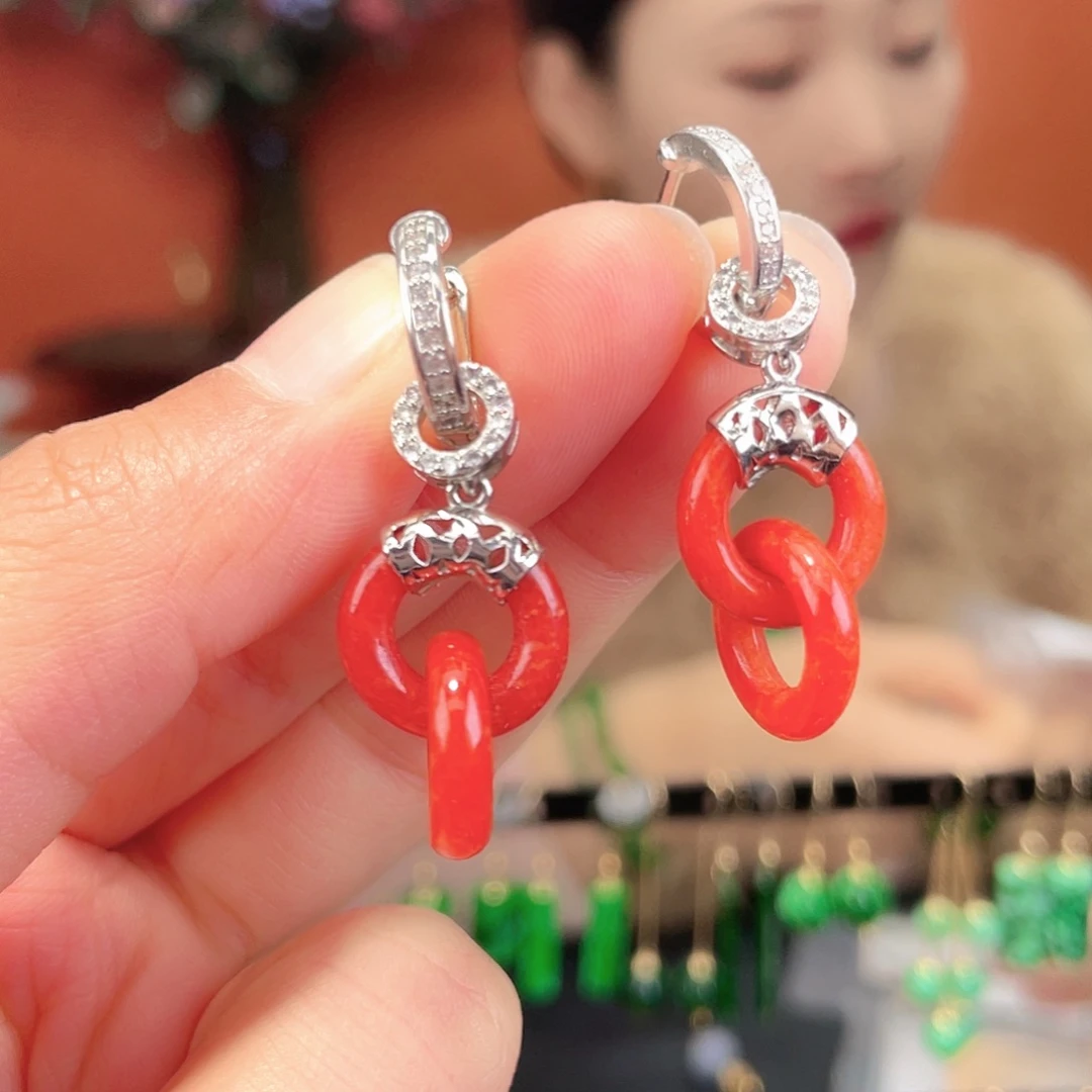 翡翠未镶嵌耳饰饰品