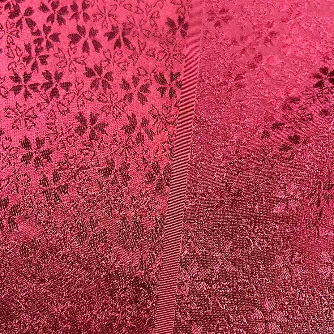 【楚娇】211-梅梢雪（正红色）百分百桑蚕丝  70门幅正绢