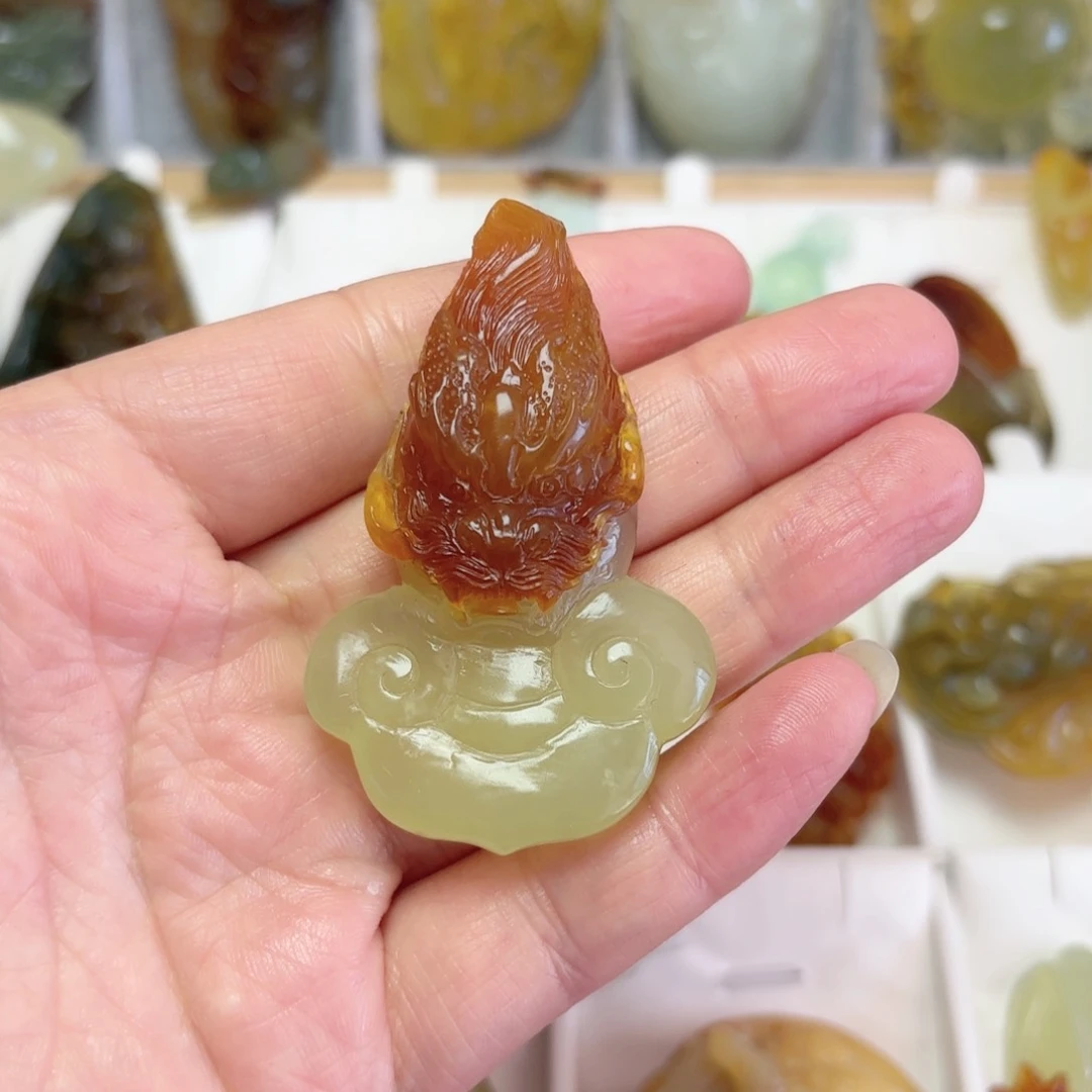 未镶嵌蛇纹石玉吊坠(不含链)