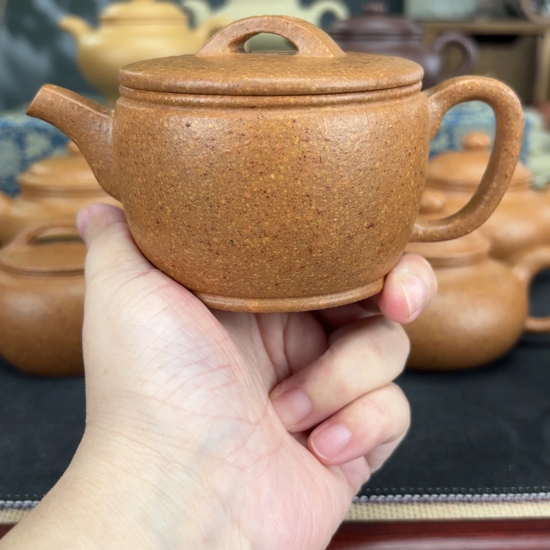 紫砂茶壶梨皮黄段汉瓦内推200